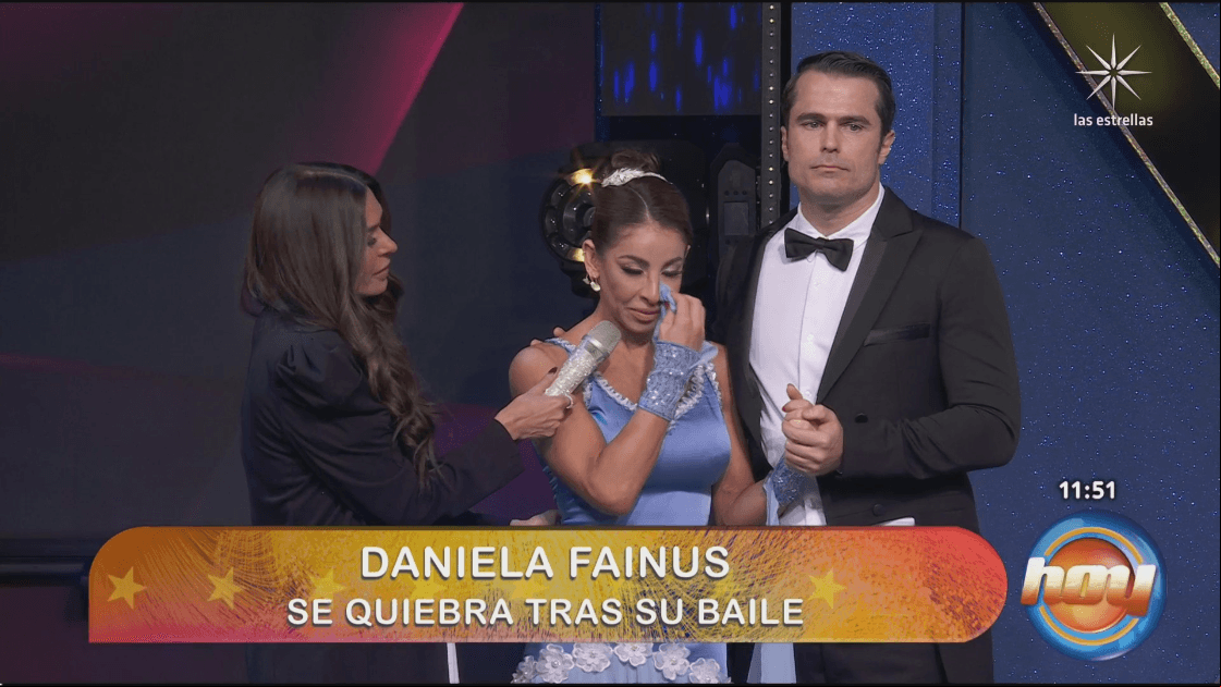 Daniela Fainus rompe en llanto tras su baile