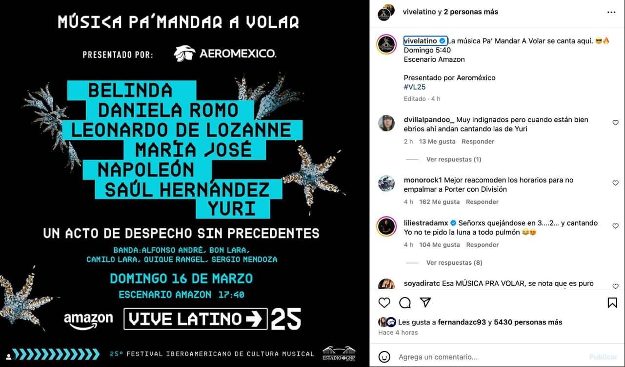 Cartel Vive Latino 2025.
